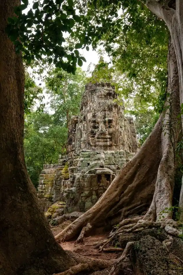 Bayon Temple Stone Faces